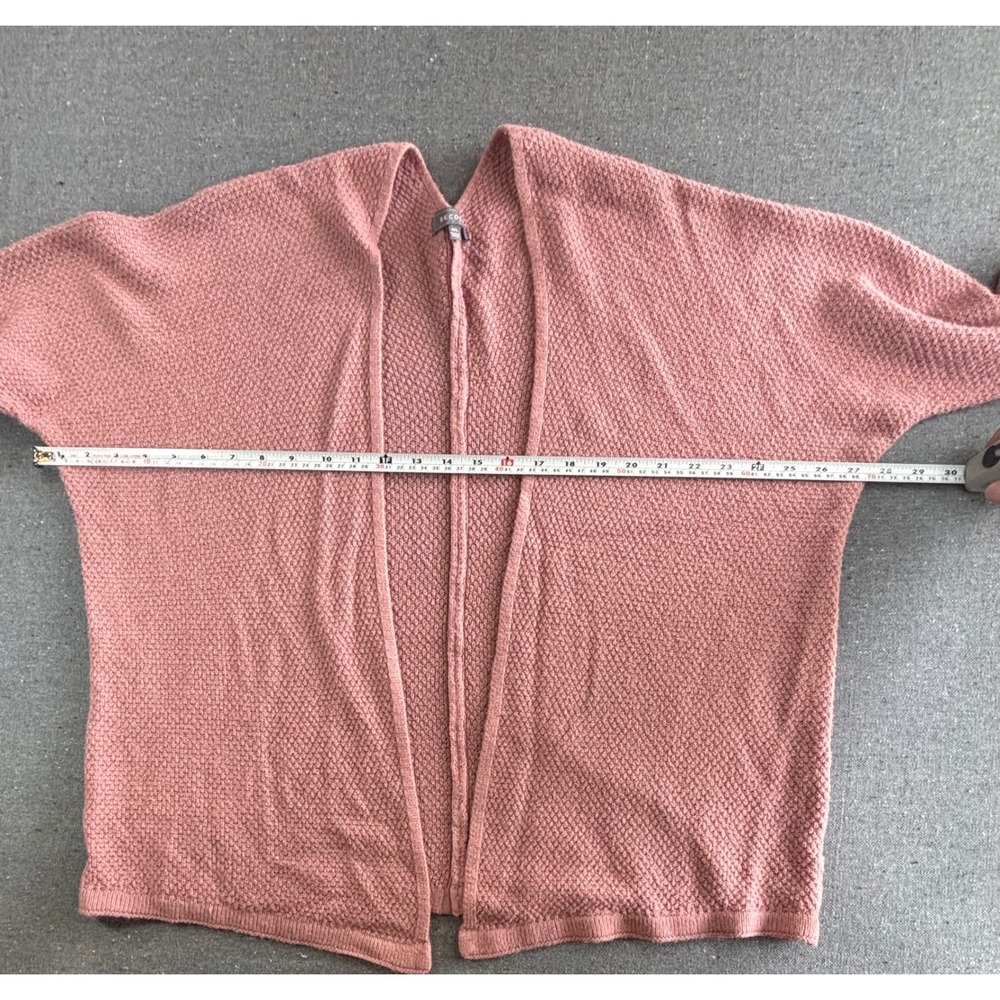 BECOOL Womens Open Front Cardigan Pink Textured Knit Oversized Sweater M/L 50952 - Picture 4 of 6